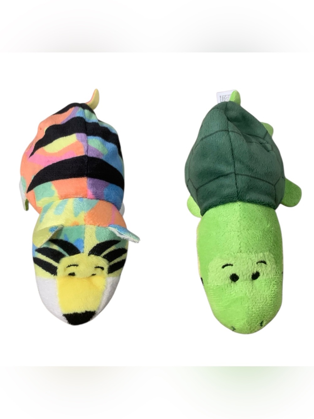 Flip A Zoo Gildy Tiger Toby Turtle mini plush toy green rainbow soft cuddly!
